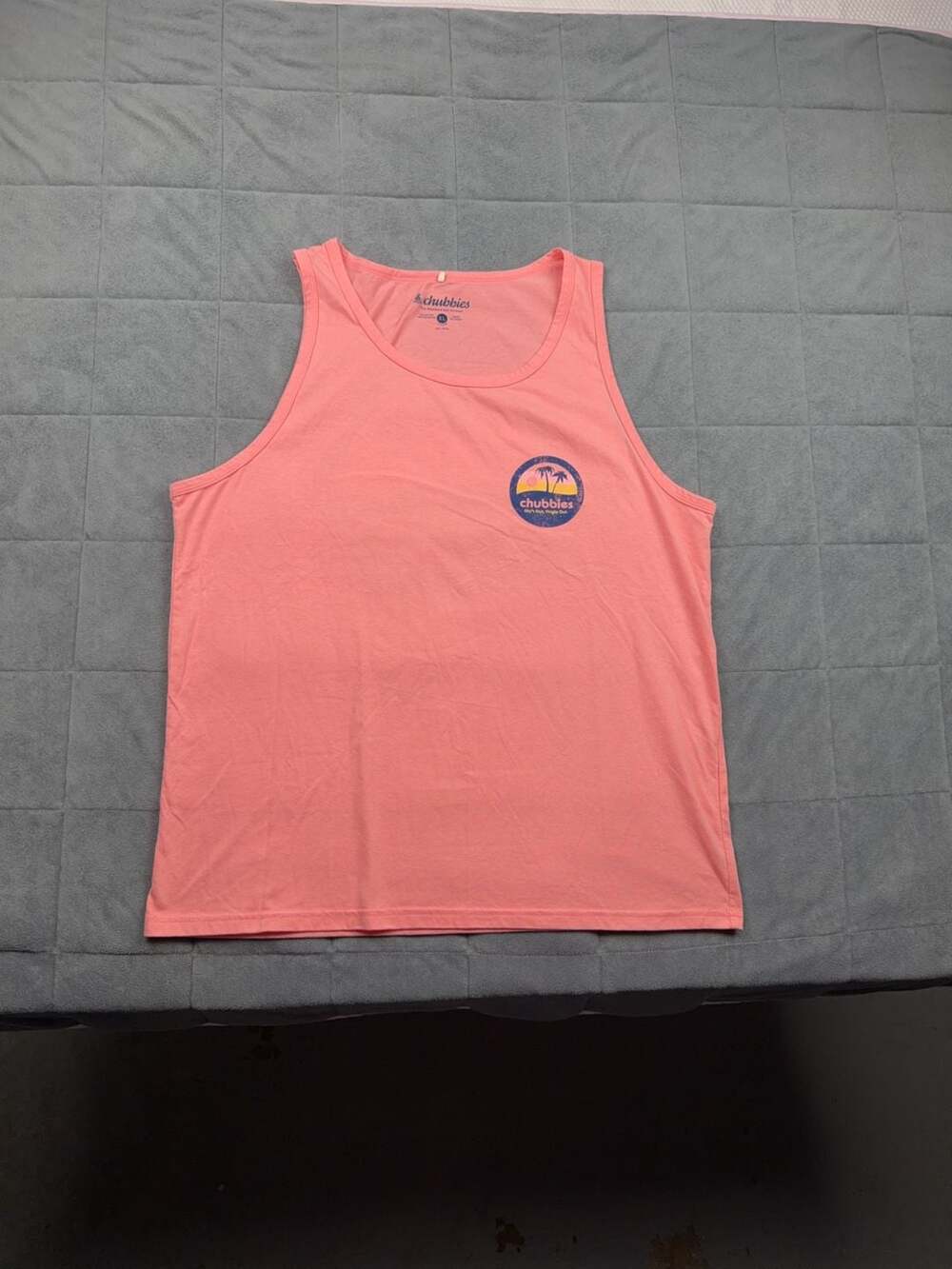 Chubbies Men's Pink Graphic Tank Top Size XL - Picture 2 of 8